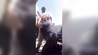 Officer getting dirty