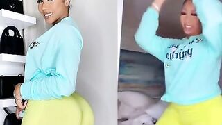 Twerk: Phat Cheeked Ebony In Yellow Spandex #3