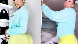 Twerk: Phat Cheeked Ebony In Yellow Spandex #4