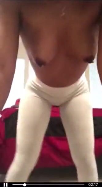 she pulls down her yoga pants to show and twerk her big ass =)