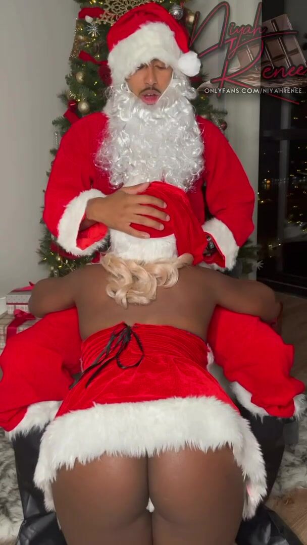 Santa makes niyah Renee suck and twerk