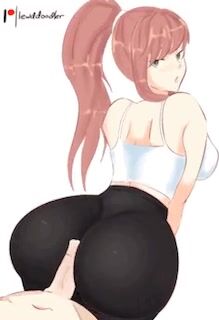 Monika doing a buttjob creator is